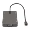 StarTech.com USB C Multiport Adapter - HDMI 4K 30Hz lub VGA Travel Dock - Hub USB 3.0 5 Gb/s (porty USB A / USB C) - 100 W Power Delivery - SD/Micro SD - GbE - kabel 30 cm - USB C Mini Dock
