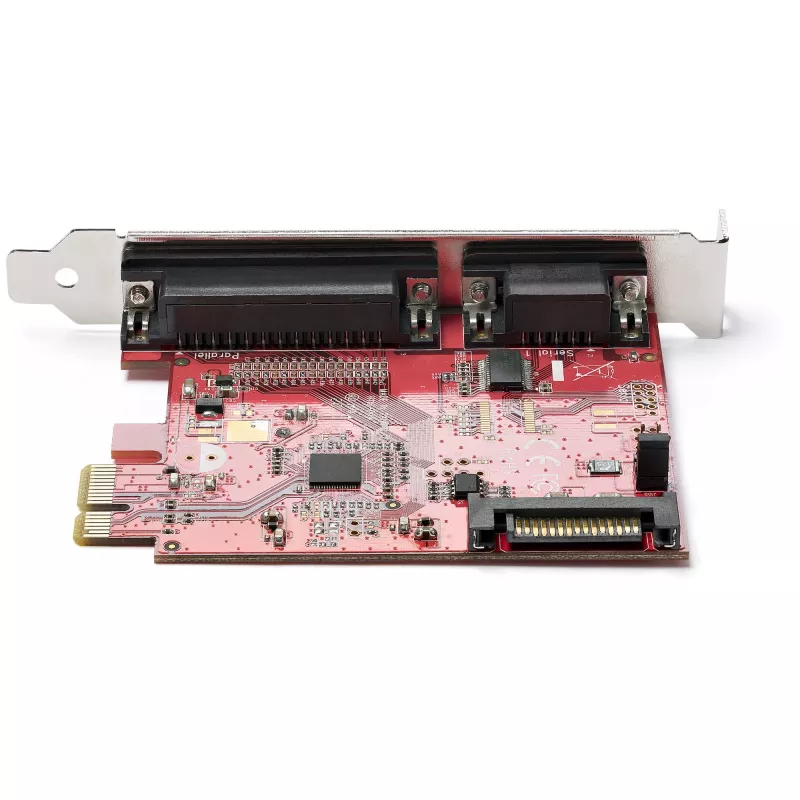 Karta StarTech.com PCIe z portem szeregowym i równoległym – kombinowana karta adaptera PCI Express z 1 portem równoległym DB25 i 1 portem szeregowym RS232 – karta rozszerzeń/kontrolera – karta drukarki PCIe