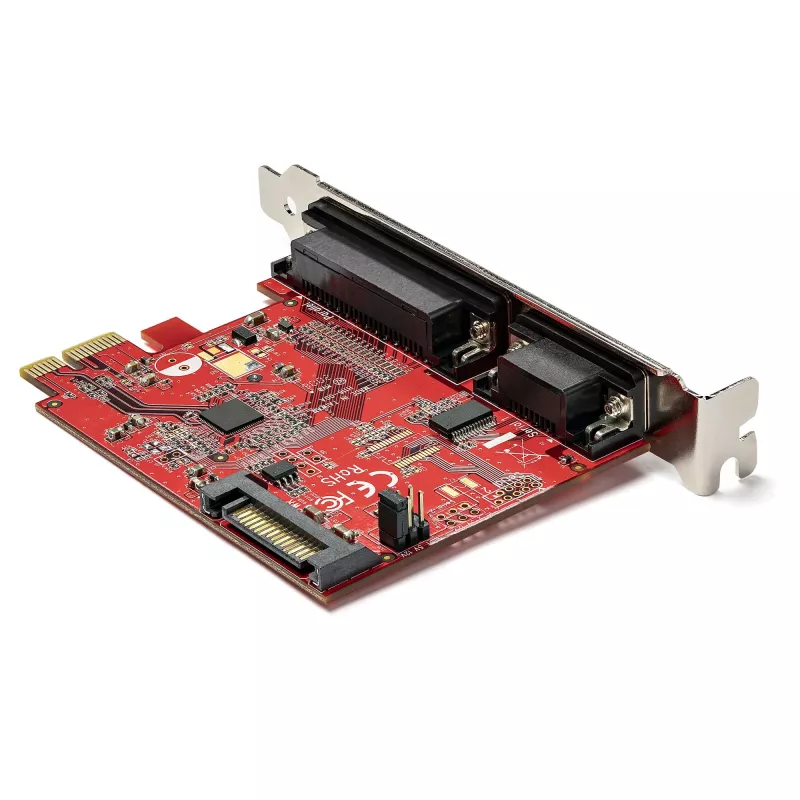 Karta StarTech.com PCIe z portem szeregowym i równoległym – kombinowana karta adaptera PCI Express z 1 portem równoległym DB25 i 1 portem szeregowym RS232 – karta rozszerzeń/kontrolera – karta drukarki PCIe