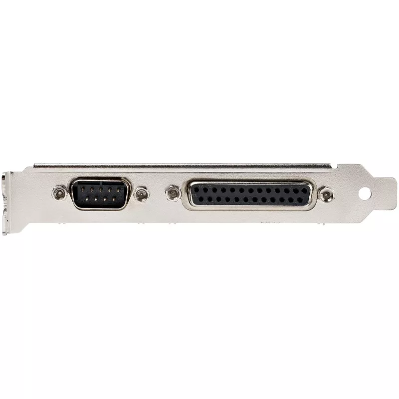 Karta StarTech.com PCIe z portem szeregowym i równoległym – kombinowana karta adaptera PCI Express z 1 portem równoległym DB25 i 1 portem szeregowym RS232 – karta rozszerzeń/kontrolera – karta drukarki PCIe