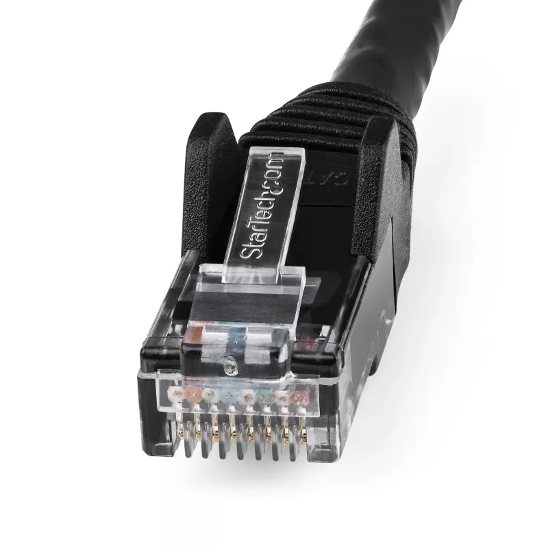 StarTech.com 7m kabel Ethernet CAT6 - LSZH (bezhalogenowy niskodymny) - 10 Gigabit 250MHz 100W PoE RJ45 10GbE UTP przewód krosowy sieciowy Snagless z odciążką - czarny, CAT 6, zweryfikowany przez ETL, 24AWG