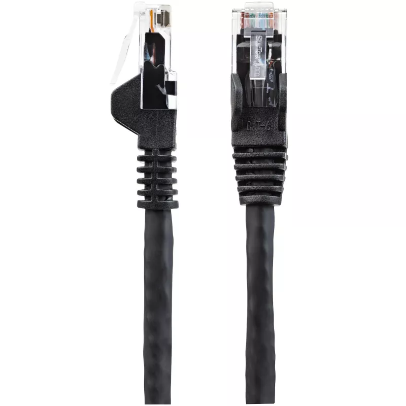 StarTech.com 7m kabel Ethernet CAT6 - LSZH (bezhalogenowy niskodymny) - 10 Gigabit 250MHz 100W PoE RJ45 10GbE UTP przewód krosowy sieciowy Snagless z odciążką - czarny, CAT 6, zweryfikowany przez ETL, 24AWG