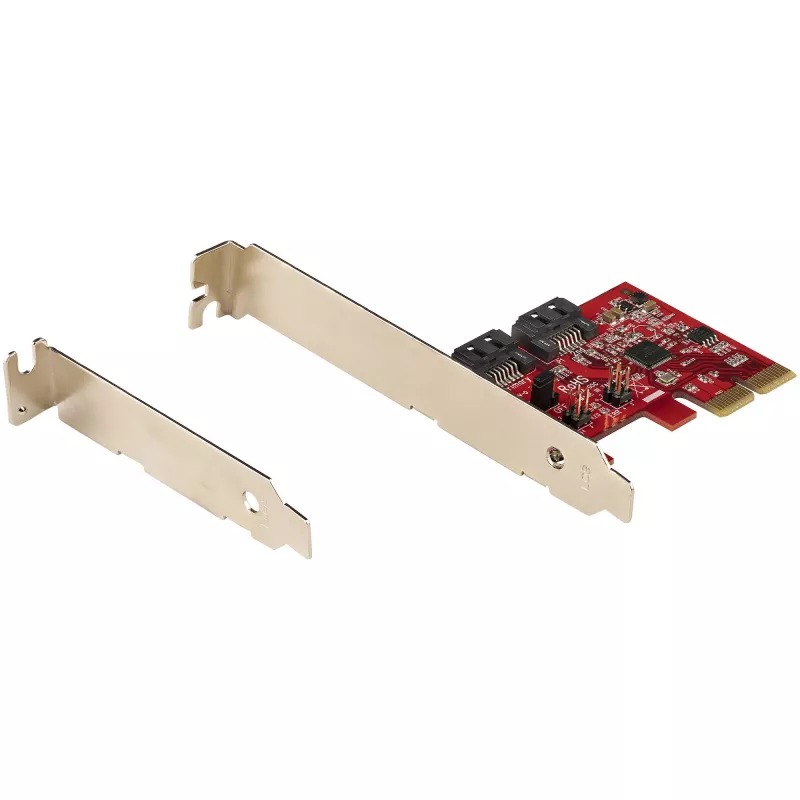 Karta PCIe SATA StarTech.com – 2-portowa karta rozszerzeń PCIe SATA – 6 Gb/s – pełny/niski profil – adapter/kontroler PCI Express na SATA – ASM1062R SATA RAID – konwerter PCIe na SATA