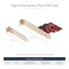 Karta PCIe SATA StarTech.com – 2-portowa karta rozszerzeń PCIe SATA – 6 Gb/s – pełny/niski profil – adapter/kontroler PCI Express na SATA – ASM1062R SATA RAID – konwerter PCIe na SATA