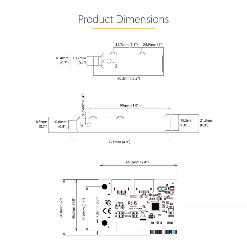Karta PCIe SATA StarTech.com – 2-portowa karta rozszerzeń PCIe SATA – 6 Gb/s – pełny/niski profil – adapter/kontroler PCI Express na SATA – ASM1062R SATA RAID – konwerter PCIe na SATA