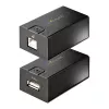 StarTech.com 150 m (492 ft) przedłużacz USB 2.0 przez kabel Ethernet Cat5e/Cat6, zewnętrznie zasilany przedłużacz USB przez RJ45/kabel sieciowy, przedłużacz/adapter USB przez Ethernet