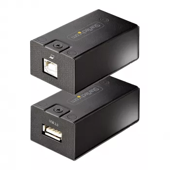 StarTech.com 150 m (492 ft) przedłużacz USB 2.0 przez kabel Ethernet Cat5e/Cat6, zewnętrznie zasilany przedłużacz USB przez RJ45/kabel sieciowy, przedłużacz/adapter USB przez Ethernet