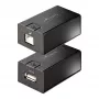 StarTech.com 150 m (492 ft) przedłużacz USB 2.0 przez kabel Ethernet Cat5e/Cat6, zewnętrznie zasilany przedłużacz USB przez RJ45/kabel sieciowy, przedłużacz/adapter USB przez Ethernet