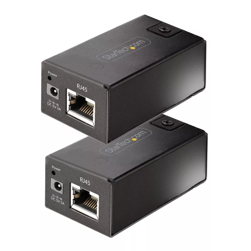 StarTech.com 150 m (492 ft) przedłużacz USB 2.0 przez kabel Ethernet Cat5e/Cat6, zewnętrznie zasilany przedłużacz USB przez RJ45/kabel sieciowy, przedłużacz/adapter USB przez Ethernet