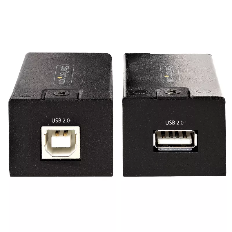 StarTech.com 150 m (492 ft) przedłużacz USB 2.0 przez kabel Ethernet Cat5e/Cat6, zewnętrznie zasilany przedłużacz USB przez RJ45/kabel sieciowy, przedłużacz/adapter USB przez Ethernet