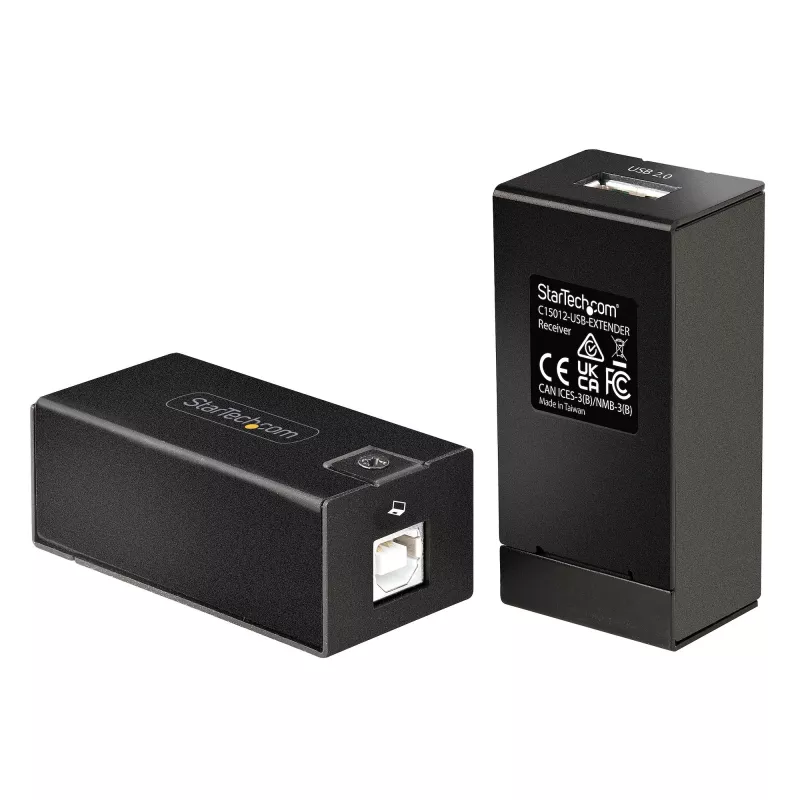 StarTech.com 150 m (492 ft) przedłużacz USB 2.0 przez kabel Ethernet Cat5e/Cat6, zewnętrznie zasilany przedłużacz USB przez RJ45/kabel sieciowy, przedłużacz/adapter USB przez Ethernet