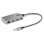Koncentrator USB 3-Portowy StarTech.com z Ethernetem - 3x porty USB-A - Gigabit Ethernet (RJ-45) - USB 3.0 5Gbps - Zasilany z magistrali - Kabel o długości 1 stopy (30 cm) - Przenośny adapter koncentratora USB do laptopa z GbE
