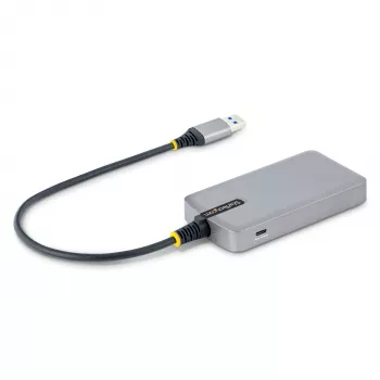 Koncentrator USB 3-Portowy StarTech.com z Ethernetem - 3x porty USB-A - Gigabit Ethernet (RJ-45) - USB 3.0 5Gbps - Zasilany z magistrali - Kabel o długości 1 stopy (30 cm) - Przenośny adapter koncentratora USB do laptopa z GbE