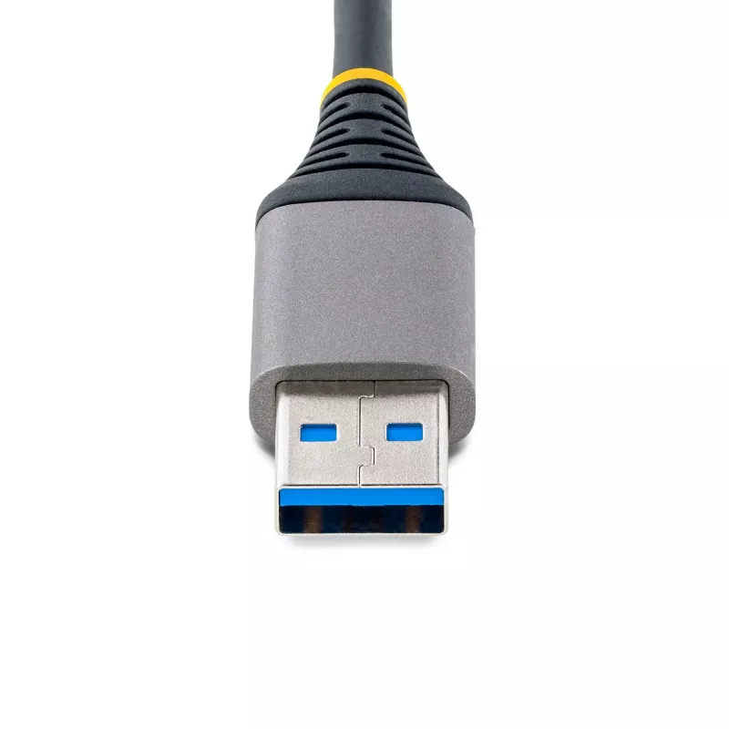 Koncentrator USB 3-Portowy StarTech.com z Ethernetem - 3x porty USB-A - Gigabit Ethernet (RJ-45) - USB 3.0 5Gbps - Zasilany z magistrali - Kabel o długości 1 stopy (30 cm) - Przenośny adapter koncentratora USB do laptopa z GbE