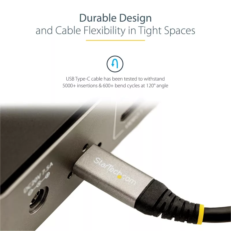 StarTech.com 20 inch (50cm) Kabel USB C 10Gbps - USB 3.1 Type-C - 100W (5A) Power Delivery Ładowanie, DP Alt Mode - Przewód USB-C do laptopa/telefonu/urządzenia USB-C - Ładowanie/Synchronizacja