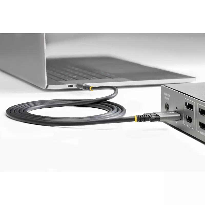 StarTech.com 3ft (1m) Side Screw Locking USB C kabel 10Gbps - USB-IF Certified USB-C kabel - USB 3.1/3.2 Gen 2 Type-C kabel - 100W (5A) Power Delivery Charging, DP Alt Mode - Dual Screw Lock - USB-C Cord Charge/Sync