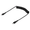StarTech.com 1m (3ft) USB C to Lightning kabel, MFi Certified, Coiled iPhone Charger kabel, Czarny, Durable TPE Jacket Aramid Fiber, Heavy Duty Coil Lightning kabel