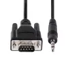 StarTech.com Kabel szeregowy 1 m DB9 na 3,5 mm do konfiguracji urządzeń szeregowych, RS232 DB9 męski na 3,5 mm do kalibracji projektorów, digital signage, telewizorów przez gniazdo audio