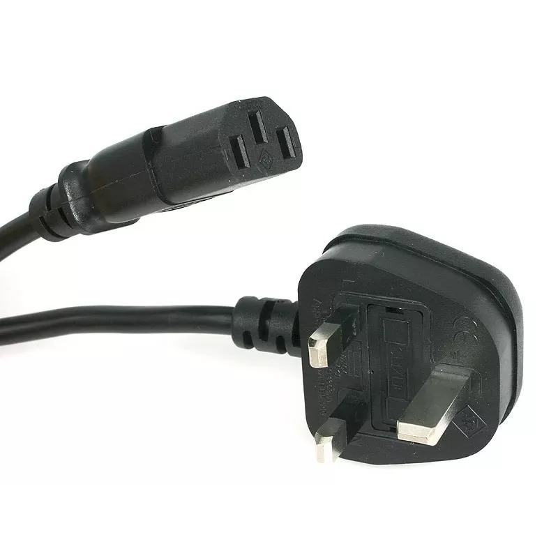 StarTech.com 3ft (1m) UK Computer Power kabel, BS 1363 to C13, 18AWG, 10A 250V, zamienny AC Power Cord, Kettle Lead / UK Power Cord, PC Power Supply kabel, TV Power kabel