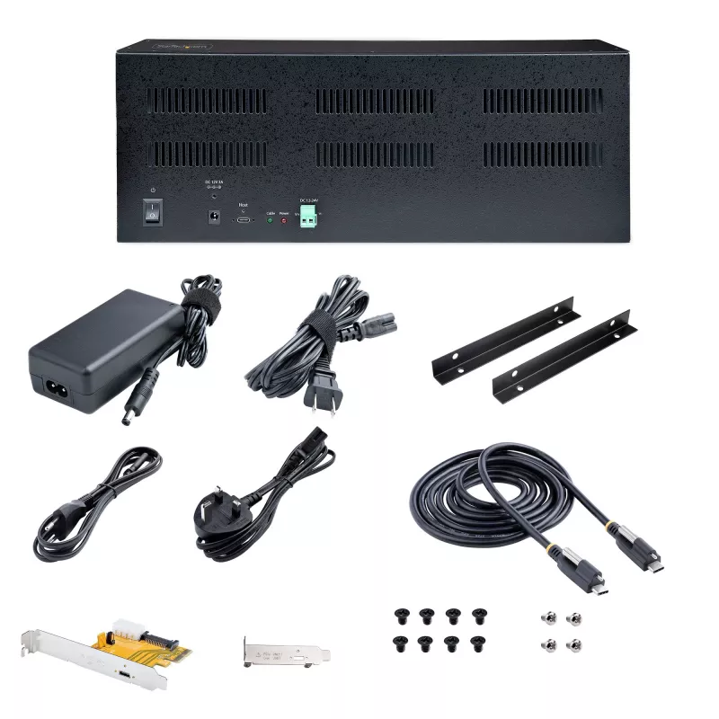 StarTech.com 4-Slot PCIe Expansion Chassis z PCIe x2 Host Card, PCIe 2.0 - 10Gbps, External PCIe Slots for Desktops/Servers, PCI Express Expansion Box/Adapter, 4 PCIe x1 Slots