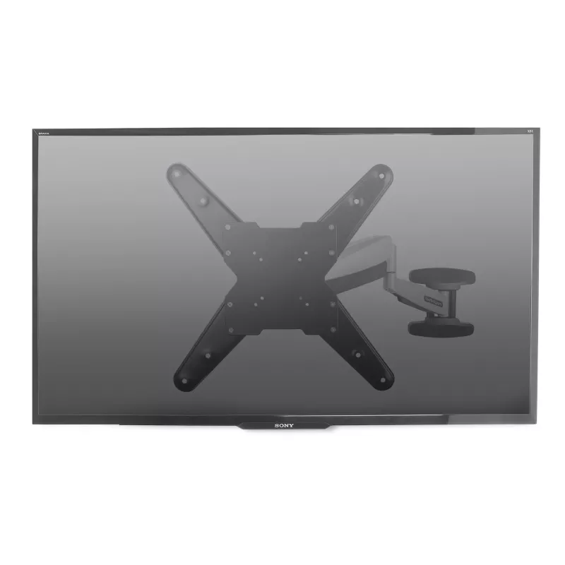 StarTech.com Uchwyt ścienny VESA do telewizora, regulowany uchwyt ścienny Full Motion do telewizora dla wyświetlaczy 23 cale-55 cali, smukły uchwyt montażowy do telewizora obsługujący 66 funtów (30 kg), wysuwany/uchylny/obrotowy uchwyt ścienny do telewizora