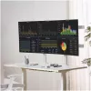 StarTech.com Uchwyt biurkowy na sześć monitorów z poprzeczką, do ekranów komputerowych do 32 cali, maks. 17,6 funta (8 kg) każdy, podwójna kolumna, zacisk C/przelotka, regulacja wysokości