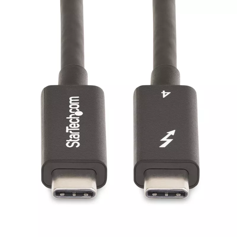 StarTech.com Aktywny kabel Thunderbolt 4, 2 m, 40 Gb/s, zasilanie 100 W, wideo 4K/8K, certyfikat Intel – kompatybilny z USB4/Thunderbolt 4/USB 3.2/USB-C/DisplayPort/Thunderbolt 3