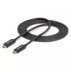 StarTech.com Aktywny kabel Thunderbolt 4, 2 m, 40 Gb/s, zasilanie 100 W, wideo 4K/8K, certyfikat Intel – kompatybilny z USB4/Thunderbolt 4/USB 3.2/USB-C/DisplayPort/Thunderbolt 3