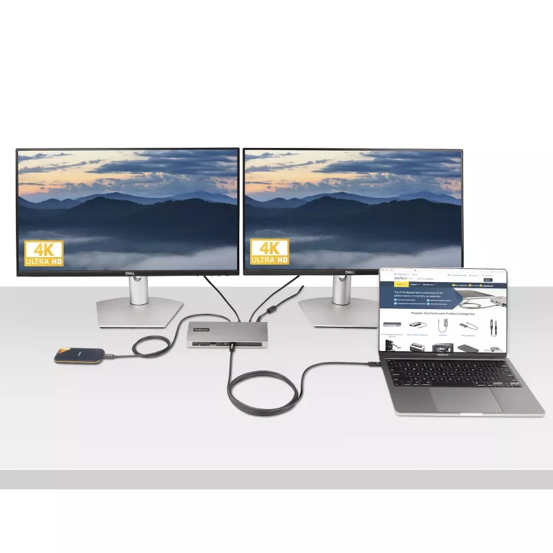 StarTech.com Aktywny kabel Thunderbolt 4, 2 m, 40 Gb/s, zasilanie 100 W, wideo 4K/8K, certyfikat Intel – kompatybilny z USB4/Thunderbolt 4/USB 3.2/USB-C/DisplayPort/Thunderbolt 3