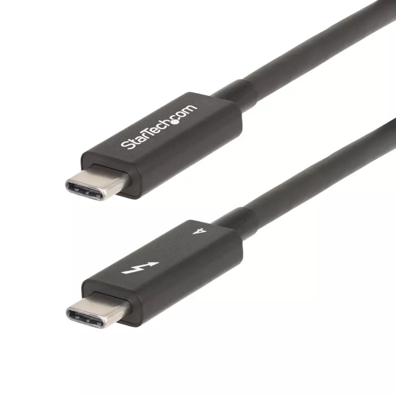 StarTech.com Aktywny kabel Thunderbolt 4, 2 m, 40 Gb/s, zasilanie 100 W, wideo 4K/8K, certyfikat Intel – kompatybilny z USB4/Thunderbolt 4/USB 3.2/USB-C/DisplayPort/Thunderbolt 3