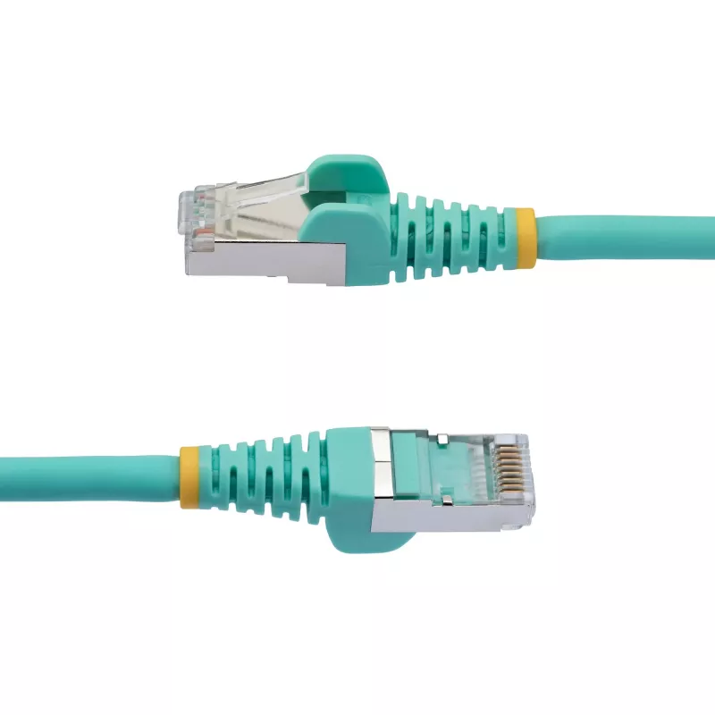 StarTech.com 1.5m CAT6a Ethernet kabel - Aqua - Low Smoke Zero Halogen (LSZH) - 10GbE 500MHz 100W PoE++ Snagless RJ-45 w/Strain Reliefs S/FTP sieciowy Patch Cord