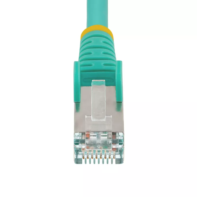 StarTech.com 1.5m CAT6a Ethernet kabel - Aqua - Low Smoke Zero Halogen (LSZH) - 10GbE 500MHz 100W PoE++ Snagless RJ-45 w/Strain Reliefs S/FTP sieciowy Patch Cord