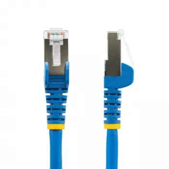 StarTech.com 7,5m kabel Ethernet CAT6a – Niebieski – Bezhalogenowy niskodymny (LSZH) – 10GbE 500MHz 100W PoE++ Bezzaczepowe złącze RJ-45 z odciążeniami przewód krosowy S/FTP