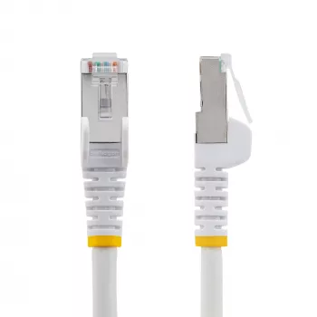 StarTech.com 1m kabel Ethernet CAT6a – biały – bezhalogenowy niskodymny (LSZH) – 10GbE 500 MHz 100 W PoE++ – bezzaczepowy RJ-45 z odciążkami – kabel krosowy sieciowy S/FTP