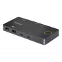 StarTech.com 2-Portowy Przełącznik KVM USB-C, Pojedynczy Monitor HDMI 4K 60Hz, Dwa Porty Przesyłu Mocy 100W, Zasilany z Magistrali, Kompatybilny z USB Type-C/USB4/Thunderbolt 3/4 - Kompaktowa Obudowa