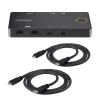 StarTech.com 2-Portowy Przełącznik KVM USB-C, Pojedynczy Monitor HDMI 4K 60Hz, Dwa Porty Przesyłu Mocy 100W, Zasilany z Magistrali, Kompatybilny z USB Type-C/USB4/Thunderbolt 3/4 - Kompaktowa Obudowa