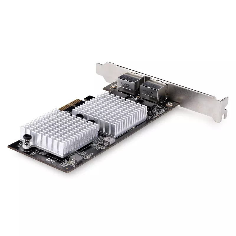 StarTech.com 2-Port 10GbE PCIe adapter sieciowy Card, karta sieciowa do komputerów PC/serwerów, sześciobiegowa karta sieciowa PCIe z obsługą ramek Jumbo, karta interfejsu NIC/LAN, 10GBASE-T i NBASE-T