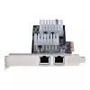 StarTech.com 2-Port 10GbE PCIe adapter sieciowy Card, karta sieciowa do komputerów PC/serwerów, sześciobiegowa karta sieciowa PCIe z obsługą ramek Jumbo, karta interfejsu NIC/LAN, 10GBASE-T i NBASE-T