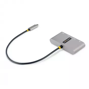 StarTech.com 3-portowy hub USB-C z Ethernetem - 3x USB-A - Gigabit Ethernet - USB 3.0 5 Gb/s - zasilany z magistrali - wbudowany kabel hosta USB-C o długości 30 cm - GbE - przenośny hub USB-C na USB-A