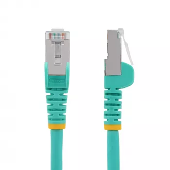 StarTech.com 7m kabel Ethernet CAT6a - Aqua - LSZH - 10GbE 500MHz 100W PoE++ bezzaczepowy RJ-45 z odciążeniami S/FTP kabel krosowy sieciowy