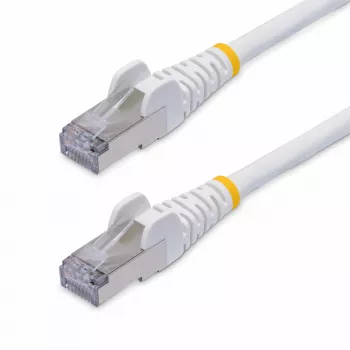 StarTech.com 1m biały kabel Ethernet CAT8, zaczep bezryglowy RJ45, 25G/40G, 2000 MHz, 100 W PoE++, S/FTP, drut miedziany goły 26 AWG, LSZH, ekranowany kabel krosowy sieciowy z odciążeniami, testowany indywidualnie