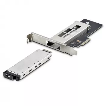 StarTech.com M.2 NVMe SSD do PCIe x4 Mobilna kieszeń/Backplane z wyjmowaną tacką do gniazda rozszerzeń PCI Express, beznarzędziowa instalacja, zatoka na napęd z hot-swap PCIe 4.0/3.0, zamek na klucz - 2 klucze w zestawie