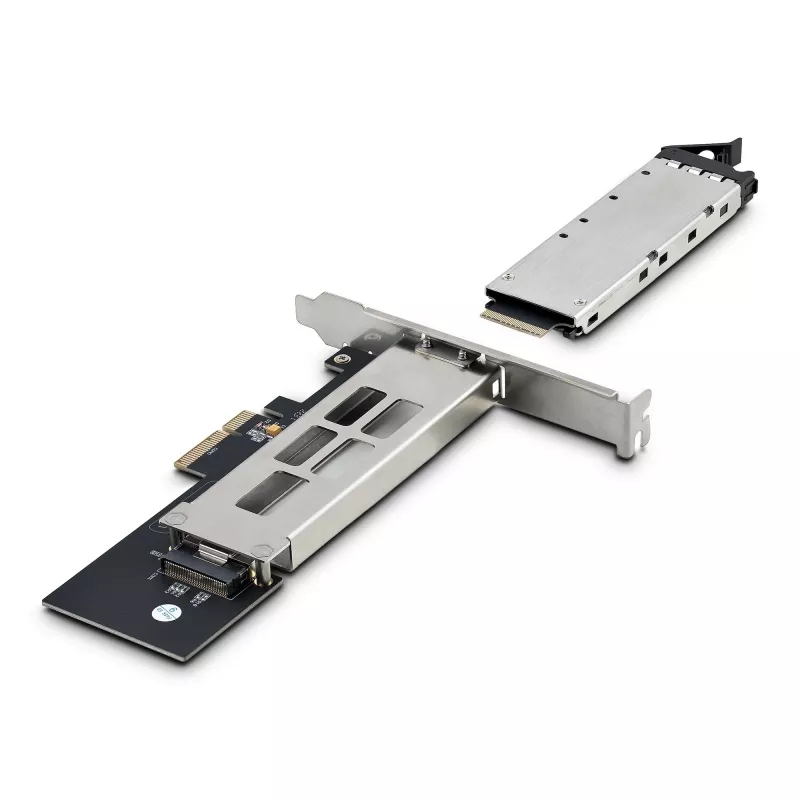 StarTech.com M.2 NVMe SSD do PCIe x4 Mobilna kieszeń/Backplane z wyjmowaną tacką do gniazda rozszerzeń PCI Express, beznarzędziowa instalacja, zatoka na napęd z hot-swap PCIe 4.0/3.0, zamek na klucz - 2 klucze w zestawie