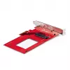 Karta adaptera StarTech.com U.3 na PCIe, adapter PCIe 4.0 x4 dla 2,5-calowych dysków SSD U.3 NVMe, karta dodatkowa PCI Express SFF-TA-1001 do komputerów stacjonarnych/serwerów, zgodna z TAA – niezależna od systemu operacyjnego