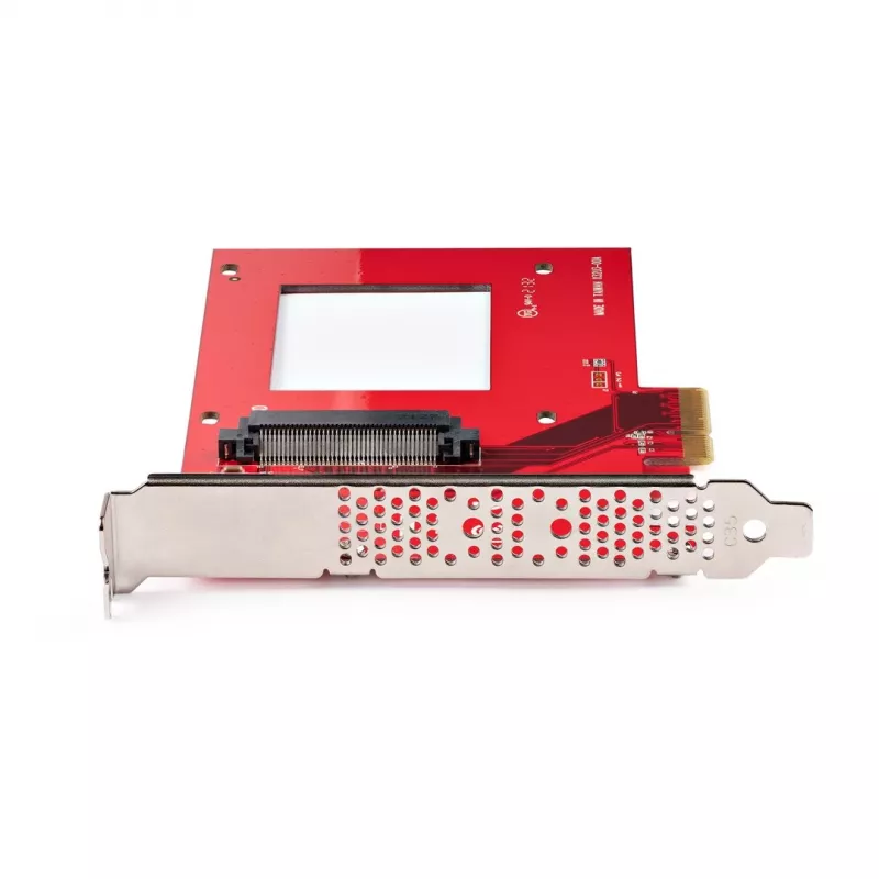 Karta adaptera StarTech.com U.3 na PCIe, adapter PCIe 4.0 x4 dla 2,5-calowych dysków SSD U.3 NVMe, karta dodatkowa PCI Express SFF-TA-1001 do komputerów stacjonarnych/serwerów, zgodna z TAA – niezależna od systemu operacyjnego