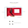 Karta adaptera StarTech.com U.3 na PCIe, adapter PCIe 4.0 x4 dla 2,5-calowych dysków SSD U.3 NVMe, karta dodatkowa PCI Express SFF-TA-1001 do komputerów stacjonarnych/serwerów, zgodna z TAA – niezależna od systemu operacyjnego