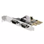 StarTech.com 2-portowa karta interfejsu szeregowego PCI Express, dwuportowa karta szeregowa PCIe na RS232 (DB9), 16C1050 UART, niskie/pełne wsporniki, retencja COM, dla Windows/Linux