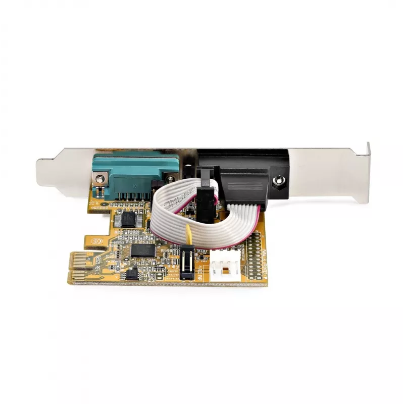 StarTech.com 2-portowa karta interfejsu szeregowego PCI Express, dwuportowa karta szeregowa PCIe na RS232 (DB9), 16C1050 UART, niskie/pełne wsporniki, retencja COM, dla Windows/Linux