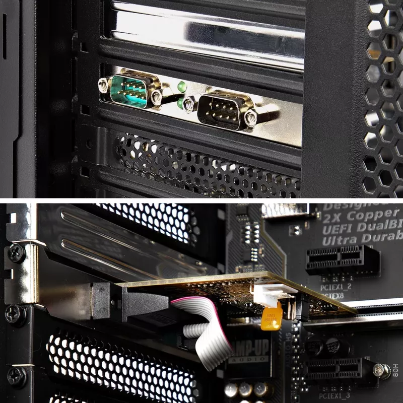 StarTech.com 2-portowa karta interfejsu szeregowego PCI Express, dwuportowa karta szeregowa PCIe na RS232 (DB9), 16C1050 UART, niskie/pełne wsporniki, retencja COM, dla Windows/Linux