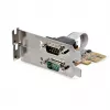 StarTech.com 2-portowa karta interfejsu szeregowego PCI Express, dwuportowa karta szeregowa PCIe na RS232 (DB9), 16C1050 UART, niskie/pełne wsporniki, retencja COM, dla Windows/Linux